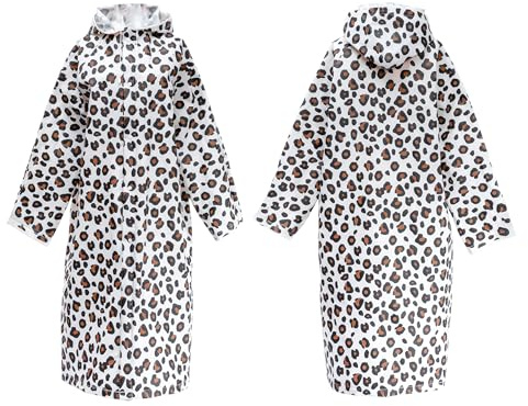 FZSECRIU 2 Stück regencape leo，regenponcho damen，regenponcho festival，regenmantel damen wasserdicht，regencape damen，regenmantel