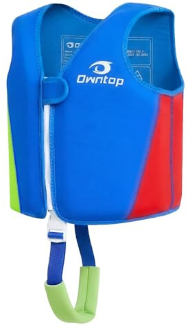 Owntop Kids Swim Vest Toddler Swimming Vest with Adjustable Crotch Strap Toddler Floaties Jacket Boys Girls Learn to Swim Buoyancy Aid for Kid 30-40lbs 2-3yrs