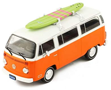 Ixo VW T2 Bus 1975 orange mit Surfbrett Modellauto 1:43 Models