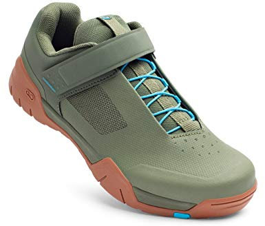 Crank Brothers Herren Mallet-e Speed Lace Fahrradschuhe, Grünes, blaues Gummi, 44 EU