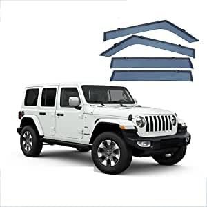 Juego de 4 Deflectores de Viento, Protector de Nieve para Lluvia Y Sol de Baja Acumulación de Calor para Reemplazo de Automóviles para Jeep Wrangler JL 2018+