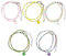 Cosswe 5 Stück Perlenkette Kette Damen Perlen Choker Halsketten Boho Handgemachte Tiny Perlen Halsband Boho Einstellbare Bunte Halsband Halskette Kette Schmuck für Frauen Und Mädchen