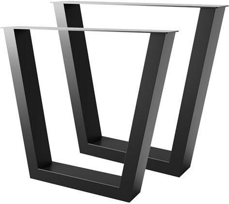 MetaloPro 2 Stück Tischbeine-Metall Extreme Schwarz 72cm I Tischkufen Esstisch-Beine Schwerlast Tisch-Gestell Tisch-Untergestell Möbelfüße Tischfüße, Couchtisch Esstisch Wohnzimmertisch Schreibtisch