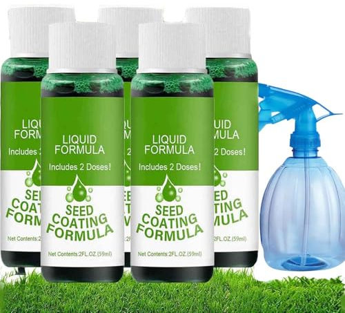5 pièces PulvéRisation Liquide D'Ensemencement De Gazon Vert,Spray De Semences D'Herbe Verte Pour Zones Nues Et Parcelles De Pelouse,Peinture En AéRosol Pelouse,Jardin,Cour,Pelouse