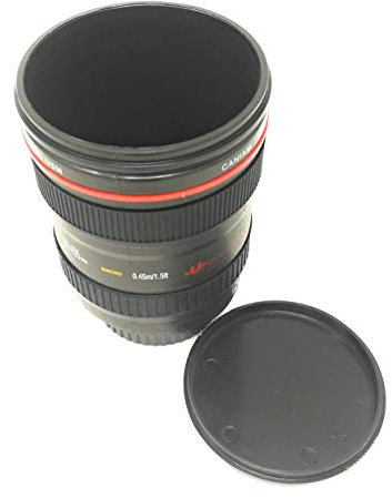 tempo di saldi Taza con forma de objetivo de una cámara réflex para café con leche de 0,35 l