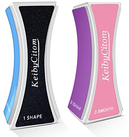 Nail Files and Buffers - Professional Nail Buffer Block for Shaping Polishing, New Natural Nail Polisher with 4 Sides for Nail Art Gel Suit for Home Salons Use (2 Pcs)
