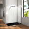 Aica Sanitär 130 x 200cm Duschwand Duschtrennwand 8mm Sicherheitsglas Walk in Dusche Schwarze