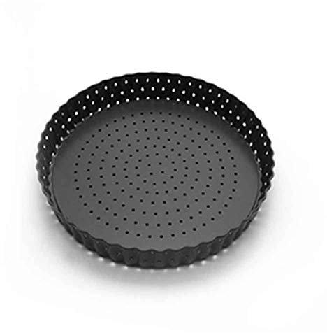 POHOVE 5/8/9inch Tart Quiche Pan,Perforated Tart Pan with Removable Bottom,Non-stick Tart Pie Pizza Pan,Pie Tray Bakeware Baking Dish Pan,Round Fluted Tart Pan for Home Restaurant Hotel