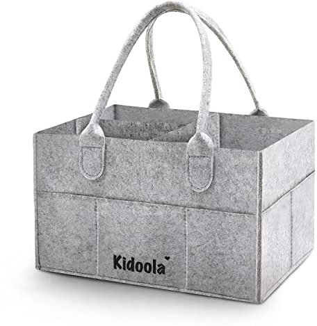 kidoola Baby Nappy Caddy, Nursery Wipe Storage Bag, Baby Care Compartments Basket, Diaper Container Organiser for New-born Essentials, Gift to New Babies and Parents, Boys and Girls