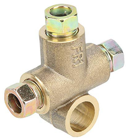 T Tubo De Freno T de Freno en Forma de T de 3 Vías T de Freno de Coche T Hembra Invertida con 3 Tuercas Macho Unión Corta M10 3/16in Tubo 10mm