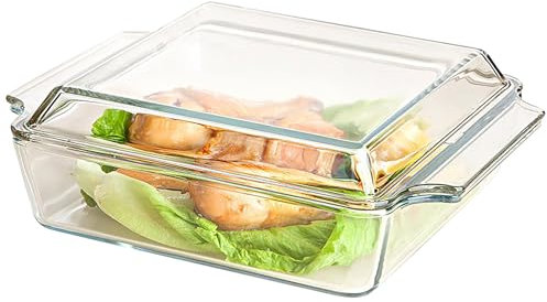 1L Glass Casserole Dishes with Lids - Oven Proof, Microwaveable, Mini Individual Cookware Dishes
