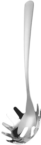 Cuchara para servir pasta - Utensilio para servir espaguetis | Cuchara para Pasta de Acero Inoxidable con Dientes | Colador y colador de pasta | Servidor de fideos para cocinar | Utensilio de cocina i