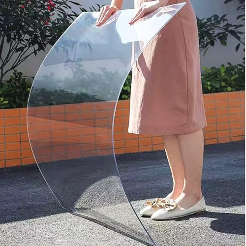 Hggdsac Polycarbonate Roofing Sheet, Lightweight Clear Acrylic Plastic Sheet, Anti-UV Rainproof Insulation Protection, Durable, for Windows Shed,Painting,Display Projects,Glass Replacement (0.6×5m)