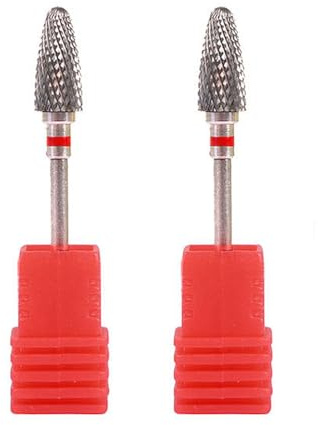 WeddHuis 2 Pezzi Frese Unghie in Carburo di Tungsteno Professionali, Punte Trapano Rapide e Sicure, Rimuove Acrilico e Gel Duri, Lima Unghie, Fresa Manicure e Pedicure, Pulitore Cuticole (3/32“)
