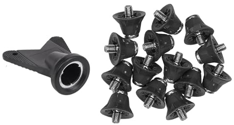 Flaroey 12 Pezzi Tacchetti per Scarpe da Calcio Tacchetti da Rugby Turf 13mm M5 Vite per Scarpe Chiodi, Tacchetti da Calcio per Allenamento Competitivo Grigio