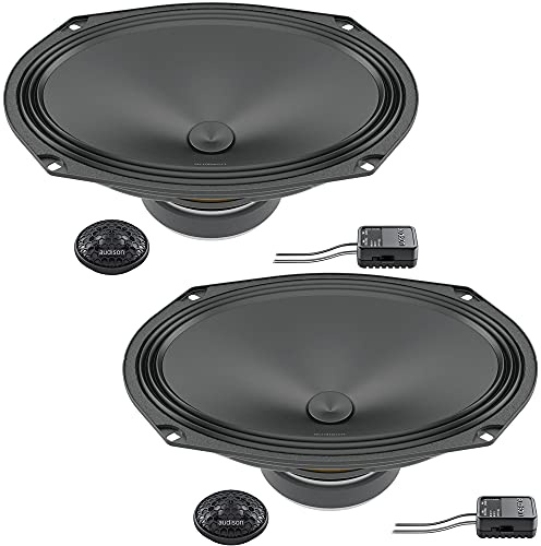 Audison APK 690 - Sistema di altoparlanti hi-end a due vie da 6x9 pollici con woofer, tweeter e crossover - 300W