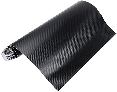SLS SHOP Rotolo Adesivo Effetto Carbonio 3D Pellicola Auto AntiGraffio Sticker 75x200 Cm