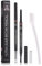 2 Packs Ultra Slim Eyebrow Pencil, Micro Brow Definer Pencil with eyebrow razors, Waterproof, Long-lasting, Precise Fine Tip Applicator for Perfect Brows, Dark Brown