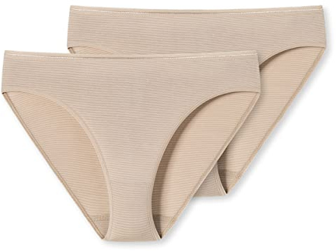 Schiesser Damen 2 Pack Taislip Unterwäsche - Modal Essentials, Sand_162894, 38