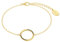 s.Oliver Armband 925 Sterling Silber Damen Armschmuck, mit Zirkonia synth., 17+3 cm, Gold, Ring, Kommt in Schmuck Geschenk Box, 2034888