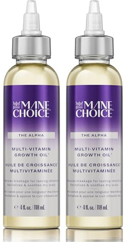 The Mane Choice Alpha Multi-Vitamin Scalp Nourishing Hair Growth Oil, Helps Stimulate, Revitalize & Soothe, Scalp Oil with Biotin, & Vitamin C, 4 oz, Pack of 2