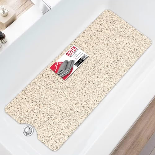 Asvin Tappetino antiscivolo per vasca da bagno e doccia per interni e aree umide (40 x 120 cm, beige)