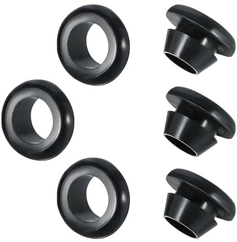 Qrity 20 PCS Rubber Grommet, Electrical Conductor Gasket Ring, Electrical Grommets for Protecting Wires, Plugs and Cables, ID 12mm Mount Dia 14mm