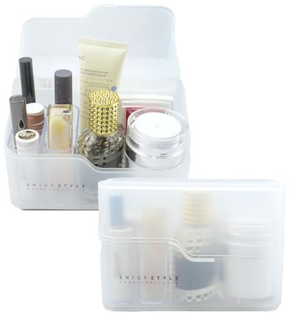 wocpvm 2 Organizer Skincare Cosmetic Dressing Table Organizer con Scomparti Interni Mobili Portatrucchi Organizzatore Multifunzione Impermeabile e Antipolvere per Comò, Bagno, Camera da Letto