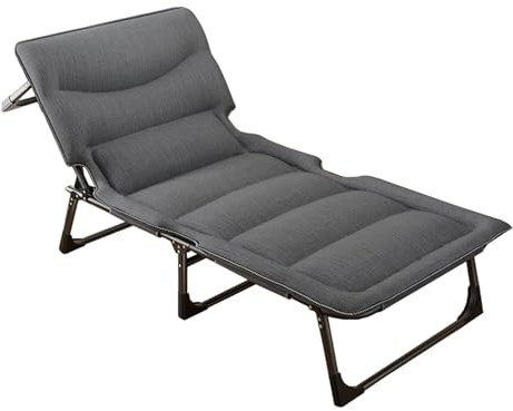 KrrNFYSG Hopfällbar campingbarnsäng justerbar 4-positioners ryggstöd barnsängar för camping belastning 150 kg camping barnsängar bärbara camping barnsängar för vuxna