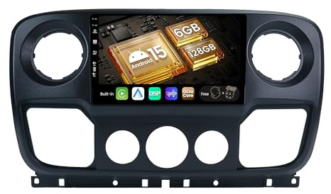 SXAUTO - 6G+128G, Octa-Core - Android 14 IPS Car Stereo For Renault Master/OPEL Movano/Nissan NV400 (2010-2021) - Wireless CarPlay/Android Auto - Camera + MIC - 10.1 Inch 2 Din Steering Wheel Sat Nav