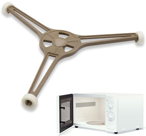 CHEFZOCO Soporte giratorio para microondas, Soporte para plato microondas con 3 ruedas, Conector en forma de D, Repuesto plato microondas, Apto para plato de microondas universal de 245 mm