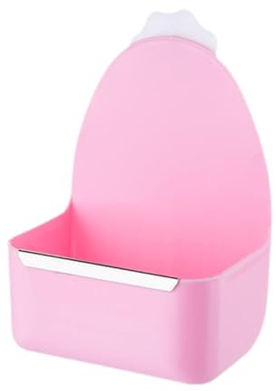 Whtkoph Gamelle Suspendue pour Cage, Distributeur d'eau et de Nourriture pour Furet, Rose