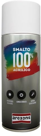 AREXONS SMALTO 100% ACRILICO spray Speciale per Elettrodomestici 400 ml vernice spray universale, smalto acrilico resine di alta qualità, essiccazione rapida, bomboletta spray, uso facile
