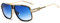 kimorn Sonnenbrille für Herren Retro Goggle Metallrahmen Classic Eyewear AE0336 (Gold/Farbverlauf Blau, 62)