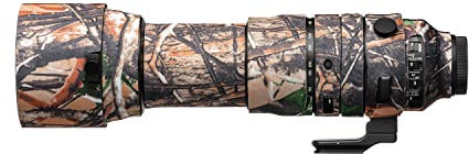 easyCover - Lens Oak - Objektivschutz - Schutz für Ihr Kameraobjektiv - Sigma 150-600mm F5-6.3 DG DN OS Sports (Sony E) - Wald Camouflage