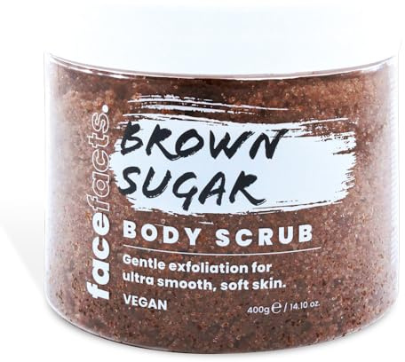 Face Facts Body Scrubs | Brown Sugar | Exfoliates + Softens |400g, 400 g (Pack of 1)