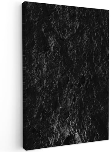 MuchoWow© Impression sur Toile Peinture 60x90 cm Tableau Mural Decoration Salon Reproductions de Tableaux Murale Moderne Noir - Blanc - Grotte - Pierre - Nature