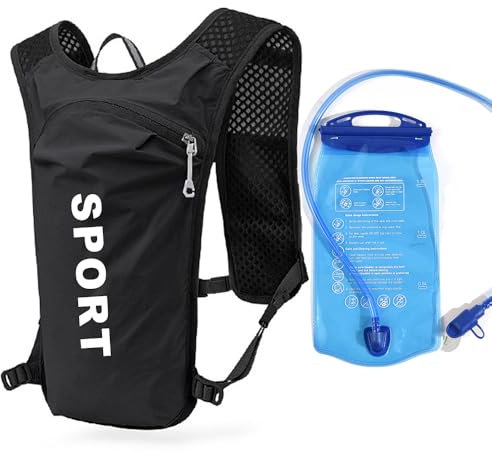 Lixada 5L Ultraleicht Trinkrucksack Trail Rucksack Trinkweste, atmungsaktiver Hydration Pack Fahrradrucksack mit 1,5L Wasserflasche für Wandern, Laufen, Radfahren, Camping, Marathoner