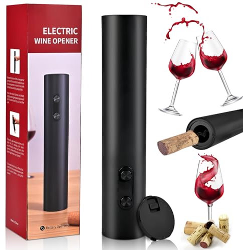 Herboom Cavatappi, apribottiglie di vino, set regalo per casa, ristorante, feste, funzionamento a batteria (batterie non incluse)