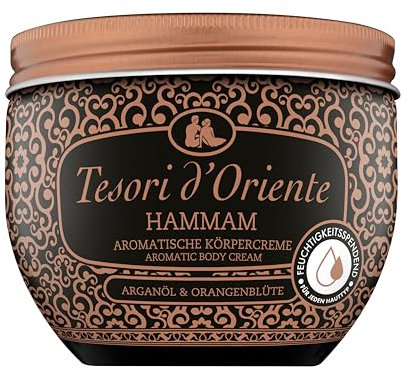 Tesori d'Oriente Körpercreme 'Hammam' | aromatische Bodylotion mit Argan-Öl und Orangenblüte | Feuchtigkeitscreme zur Körperpflege | Wellness-Ritual für Körper & Sinne | 300ml