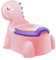 HIYAA Traning, Toilet Seat for Baby Boys Girls Toddler, Potty Chair for Ages 1-6 with Removable Urinal Pot/Splash Guard/Lid/Back Rest, Pink