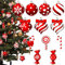 36Pcs Ornamenti Natalizi da Appendere, Decorazioni Natalizie Caramelle, Ciondoli Natalizi in Legno, Decorazioni Albero di Natale Caramelle, Decorazione Natalizia in Legno per Caramelle con Spago