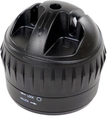 Fackelmann Afilador de Cuchillos Dos Pasos, Base con Ventosa para Fijar a la Encimera, Uso Seguro, Fácil Almacenamiento, Color Negro, 6x6 cm, 1 ud.