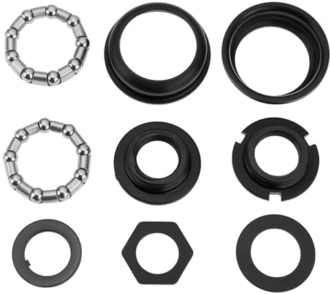 Create idea 1 Satz Fahrrad-Tretlagerschalen-Set Carnk 5/16x9 24TPI BMX Cruiser-Bike-Set Kompatibel mit BMX Kompatibel mit Cruiser-Bike Fahrrad Schwarz