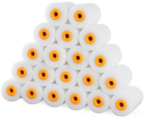 QINGYIWL 20 Piezas 5,6 cm Rodillo Pintura Pequeño, Rodillo Espuma Pintura de Alta Densidad, Rodillos para Pintar Paredes, para Pintar y Decorar Paredes y Muebles