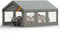 Kidsgigglz Pavillon 4x6, Partyzelt mit Seitenwänden & Giebelteilen, UV-Schutz & Wasserdicht, Gartenzelt Festzelt aus Verzinkte Stahlgestänge & PE-Plane, Abnehmbare Seitenwänd, Garten Partyzone, Grau