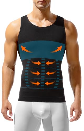 Arjen Kroos Débardeur Compression Homme Maillot de Corps Gilet de Sport sans Manche Gaine Ventre Plat Body Shaper Tee Shirt