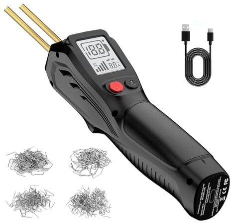Soldador de plástico inalámbrico, soldador manual, soplete de soldadura de plástico, soldador USB, apilador, soplete de soldadura de plástico, soldador manual recargable (Negro)