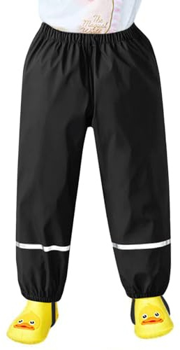 Generisch Rain Poncho Bicycle Child Seat Rain Boys Children Waterproof Breathable Trousers Baby 80, black, XXL