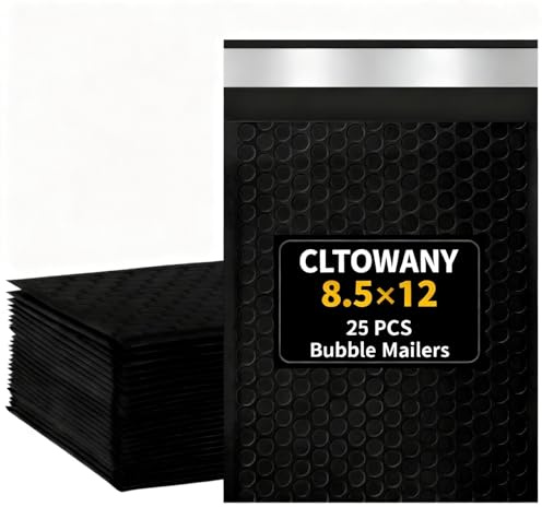 Cltowany 8.5×11 Bubble Mailers 25 Pack Waterproof Bubble Envelopes Self Seal Adhesive Shipping Bags for Small Business Shipping Books Clothes